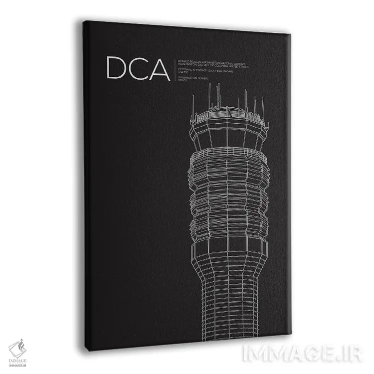 تابلو دکوراتیو برج مراقبت فرودگاه DCA، واشینگتن دی سی اثر ۰۸ لفت - نمای پرسپکتیو محصول