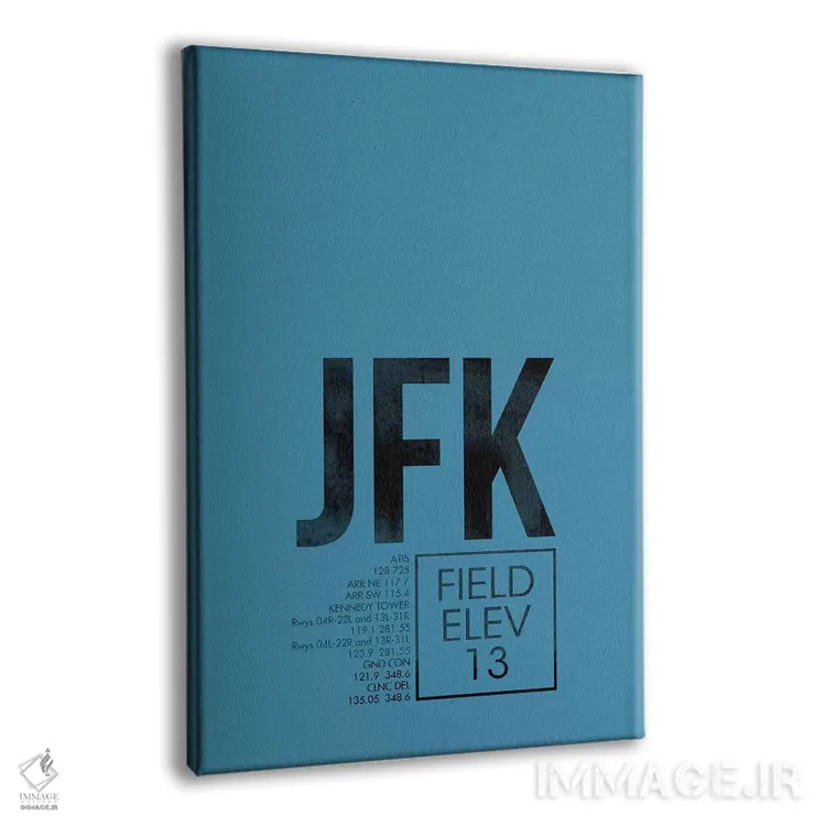 تابلو دکوراتیو کد فرودگاه نیویورک اثر ۰۸ لفت - نمای پرسپکتیو محصول