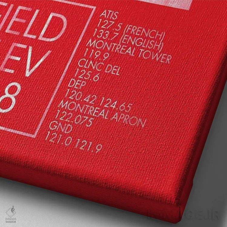 تابلو دکوراتیو مونترال اثر ۰۸ لفت - نمای نزدیک بافت بوم