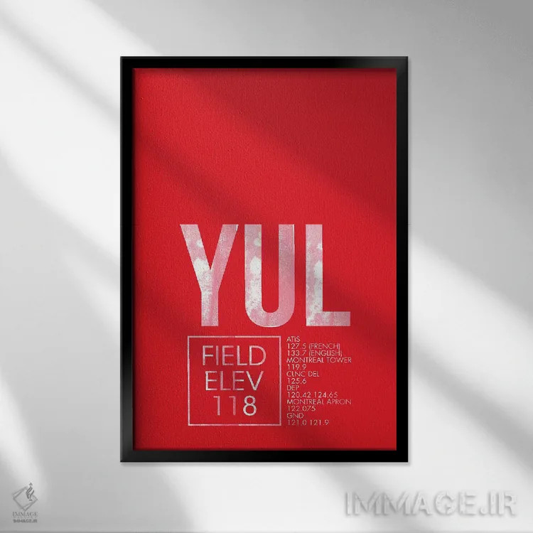 تابلو دکوراتیو مونترال اثر ۰۸ لفت - نمای قابدار مشکی