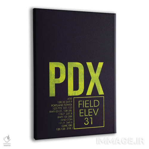 تابلو دکوراتیو کد فرودگاه پورتلند اثر ۰۸ لفت - نمای پرسپکتیو محصول