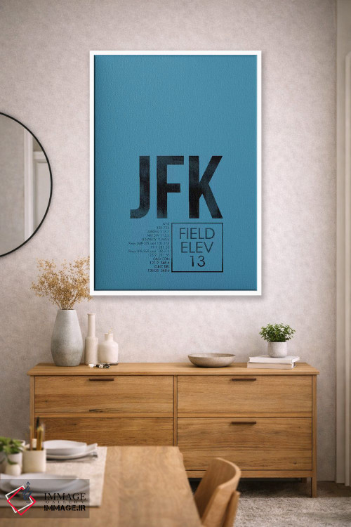 تابلو دکوراتیو کد فرودگاه نیویورک اثر ۰۸ لفت - D1W