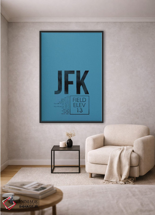 تابلو دکوراتیو کد فرودگاه نیویورک اثر ۰۸ لفت - D2B