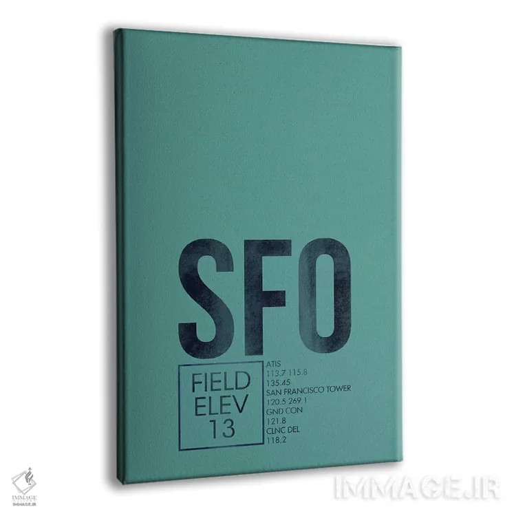 تابلو دکوراتیو سانفرانسیسکو اثر ۰۸ لفت - نمای پرسپکتیو محصول