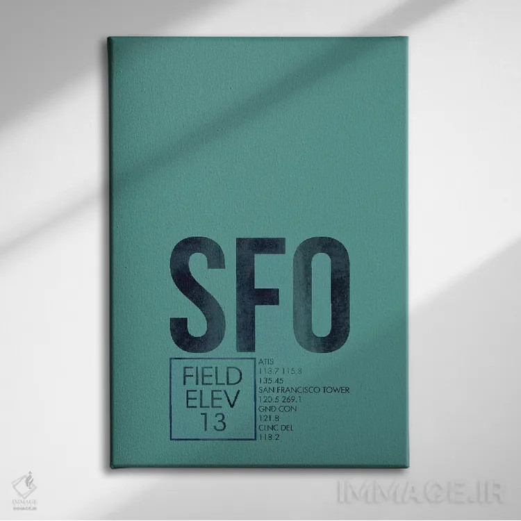 تابلو دکوراتیو سانفرانسیسکو اثر ۰۸ لفت - نمای روبهرو روی دیوار