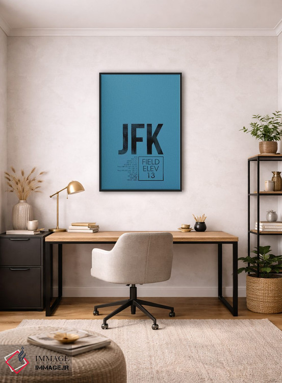 تابلو دکوراتیو کد فرودگاه نیویورک اثر ۰۸ لفت - D3B