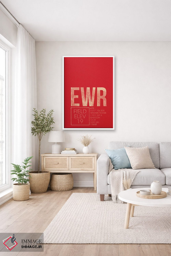 تابلو دکوراتیو کد فرودگاه نیوآرک لیبرتی اثر ۰۸ لفت - D2W