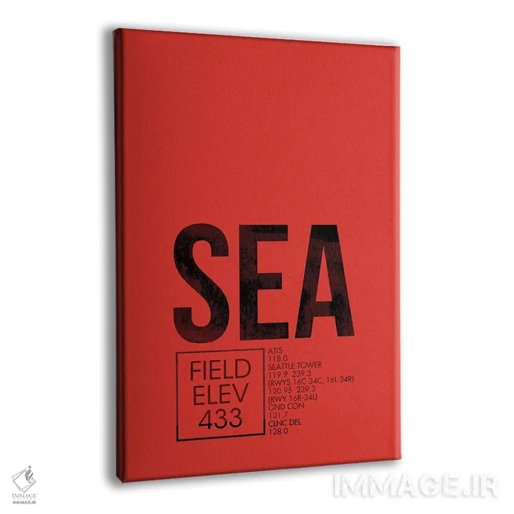 تابلو دکوراتیو کد فرودگاه سیاتل-تاکوما اثر ۰۸ لفت - نمای پرسپکتیو محصول