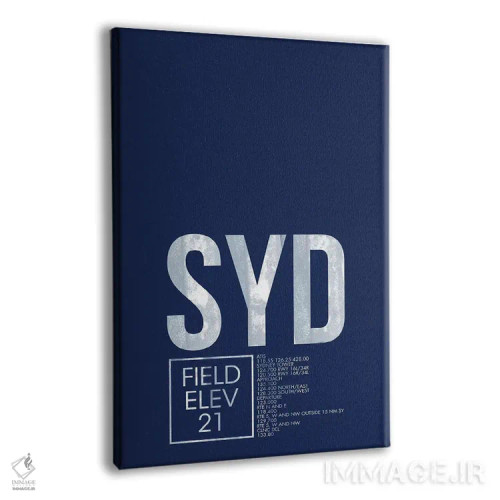 تابلو دکوراتیو کد فرودگاه سیدنی اثر ۰۸ لفت - نمای پرسپکتیو محصول