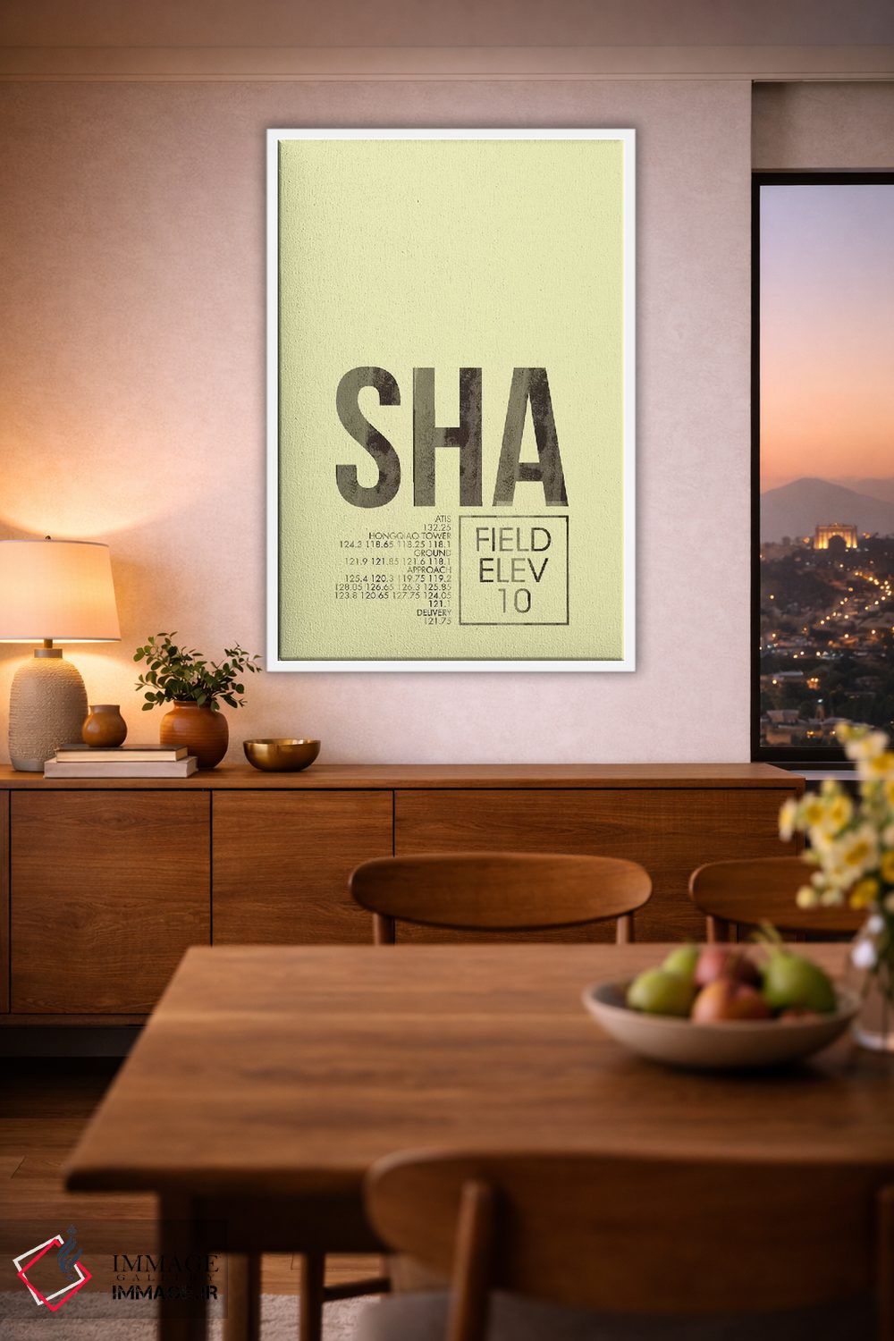 تابلو دکوراتیو شانگهای هونگچیائو اثر ۰۸ لفت - D1W