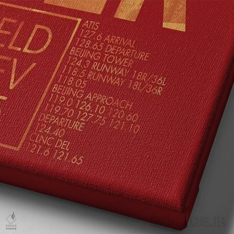 تابلو دکوراتیو پکن اثر ۰۸ لفت - نمای نزدیک بافت بوم