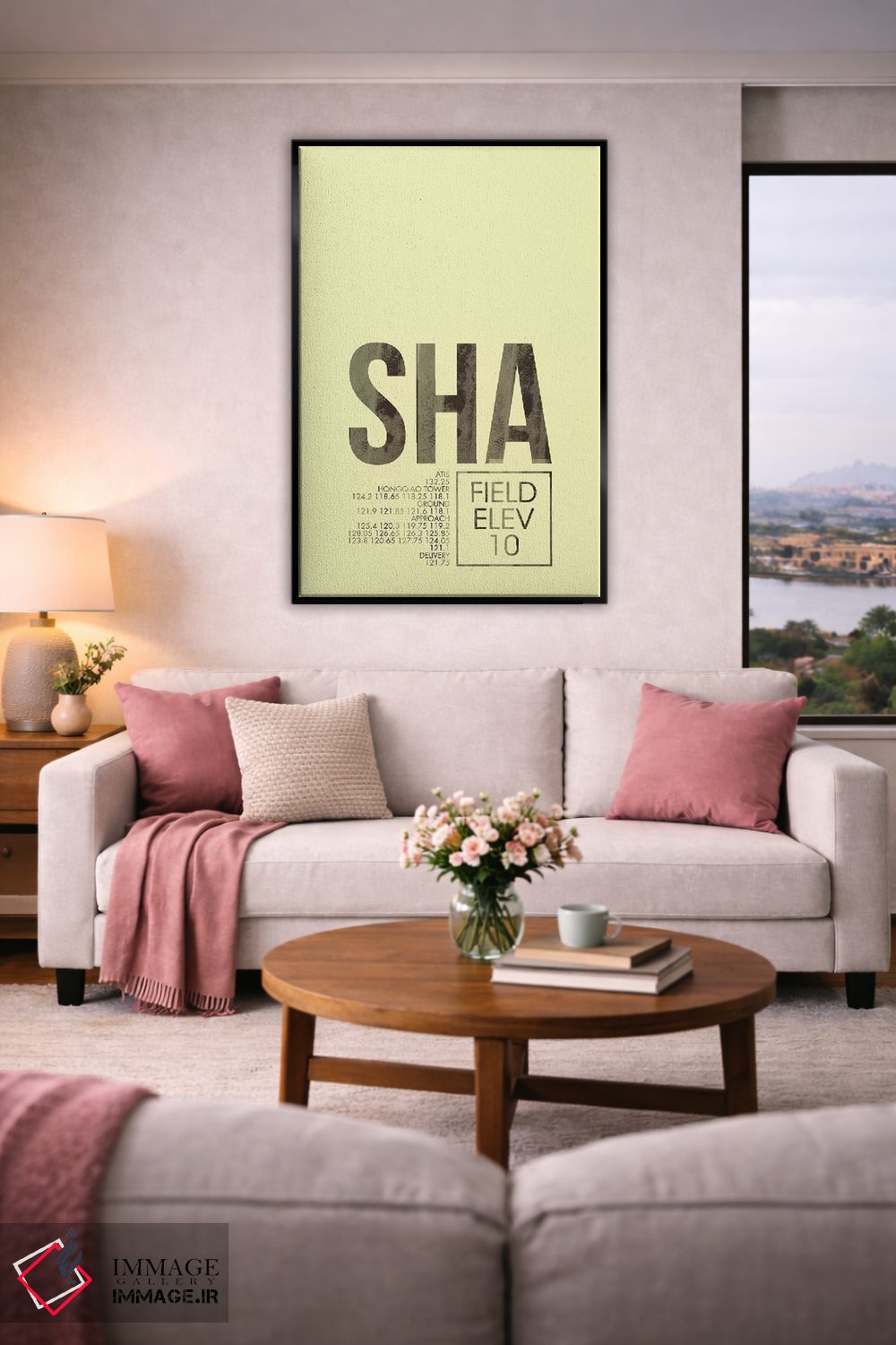 تابلو دکوراتیو شانگهای هونگچیائو اثر ۰۸ لفت - D5B