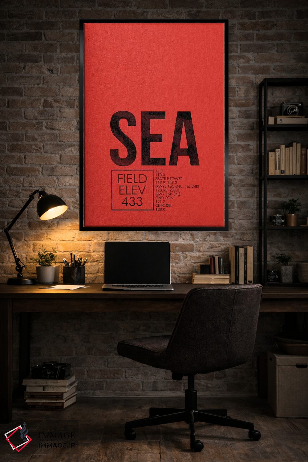 تابلو دکوراتیو کد فرودگاه سیاتل-تاکوما اثر ۰۸ لفت - D5B