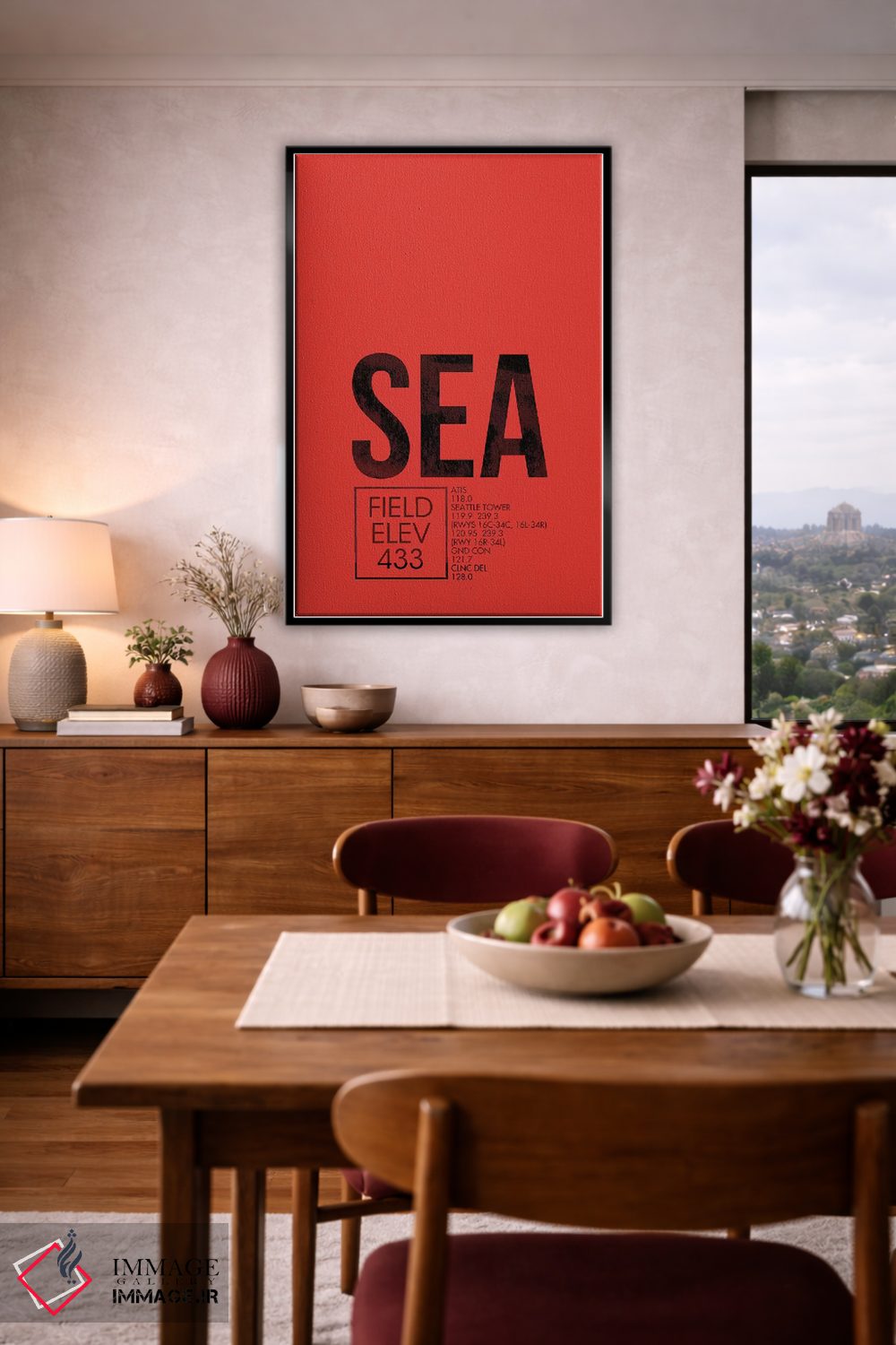 تابلو دکوراتیو کد فرودگاه سیاتل-تاکوما اثر ۰۸ لفت - D6B