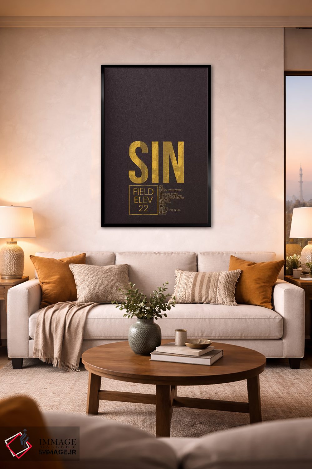 تابلو دکوراتیو سنگاپور چانگی اثر ۰۸ لفت - D1B