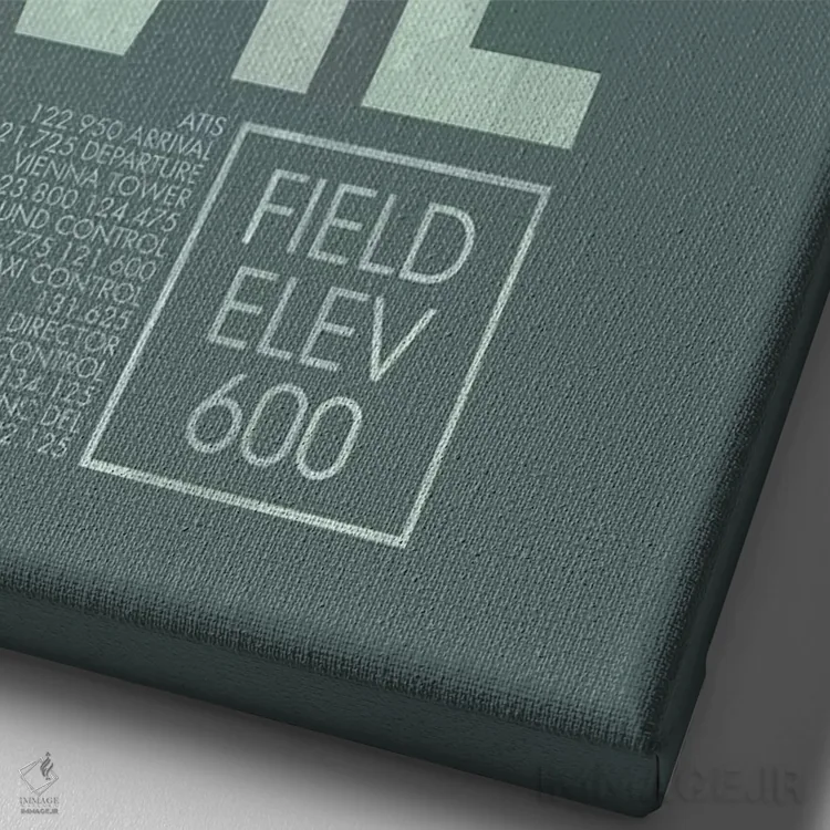 تابلو دکوراتیو وین اثر ۰۸ لفت - نمای نزدیک بافت بوم