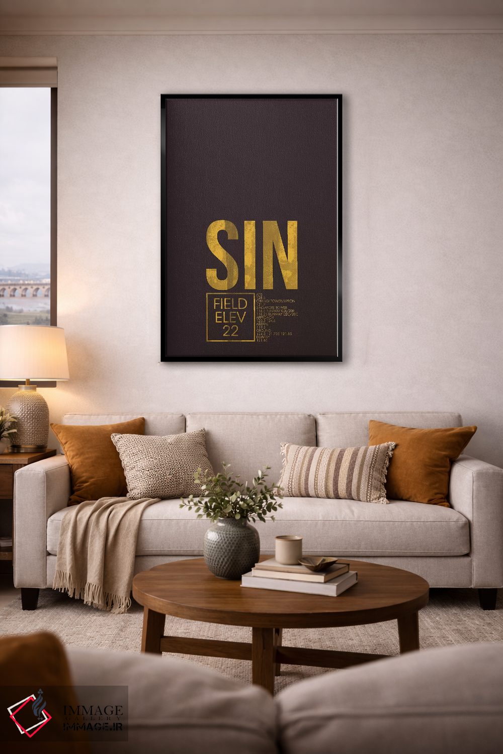 تابلو دکوراتیو سنگاپور چانگی اثر ۰۸ لفت - D4B