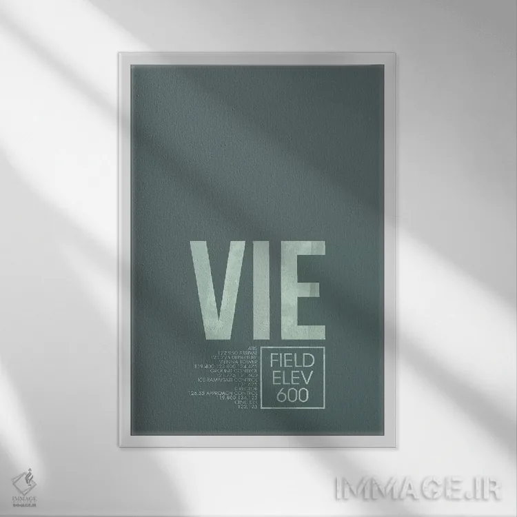 تابلو دکوراتیو وین اثر ۰۸ لفت - نمای قابدار سفید