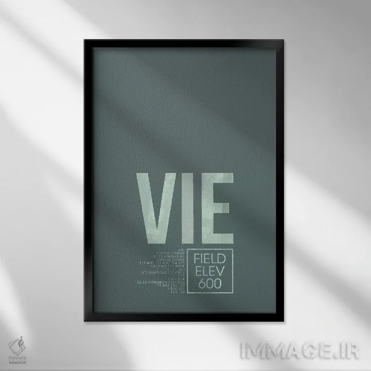 تابلو دکوراتیو وین اثر ۰۸ لفت - نمای قابدار مشکی