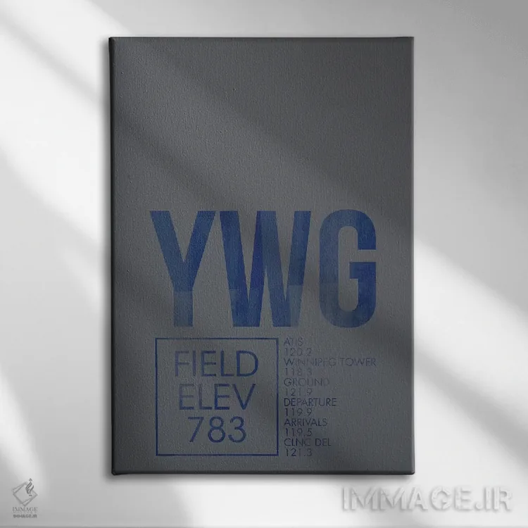 تابلو دکوراتیو وینیپگ اثر ۰۸ لفت - نمای روبهرو روی دیوار