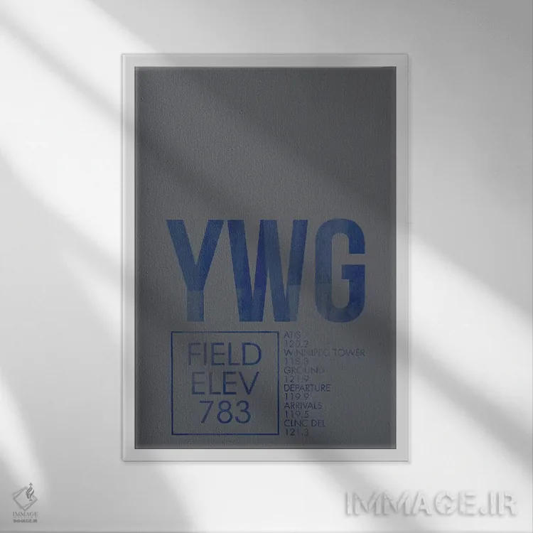 تابلو دکوراتیو وینیپگ اثر ۰۸ لفت - نمای قابدار سفید