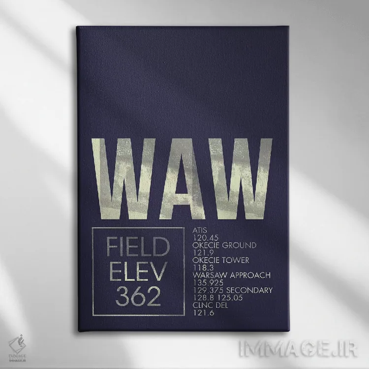 تابلو دکوراتیو ورشو اثر ۰۸ لفت - نمای روبهرو روی دیوار