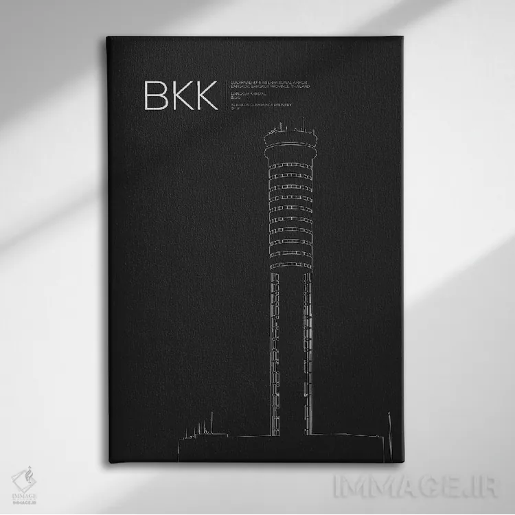 تابلو دکوراتیو بانکوک اثر ۰۸ لفت - نمای روبهرو روی دیوار