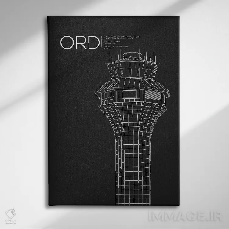 تابلو دکوراتیو شیکاگو اثر ۰۸ لفت - نمای روبهرو روی دیوار