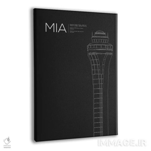 تابلو دکوراتیو میامی اثر ۰۸ لفت - نمای پرسپکتیو محصول