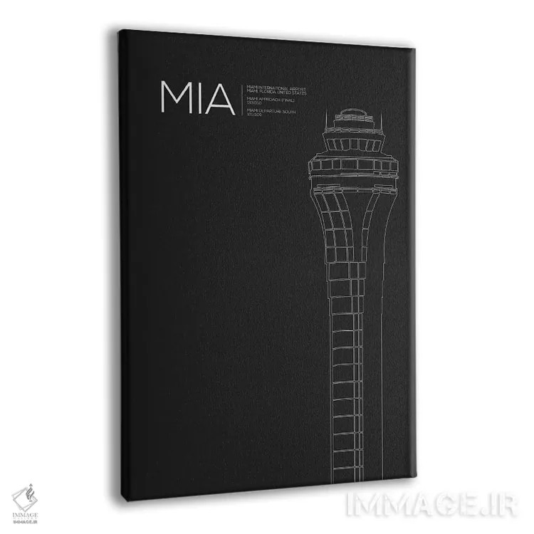 تابلو دکوراتیو میامی اثر ۰۸ لفت - نمای پرسپکتیو محصول