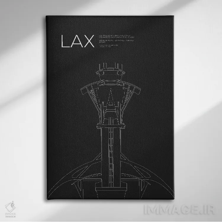 تابلو دکوراتیو لس آنجلس اثر ۰۸ لفت - نمای روبهرو روی دیوار