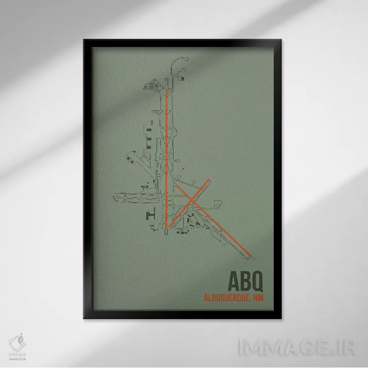 تابلو دکوراتیو آلبوکرکی اثر ۰۸ لفت - نمای قابدار مشکی