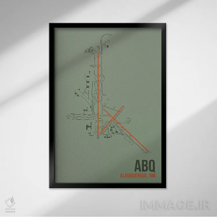 تابلو دکوراتیو آلبوکرکی اثر ۰۸ لفت - نمای قابدار مشکی