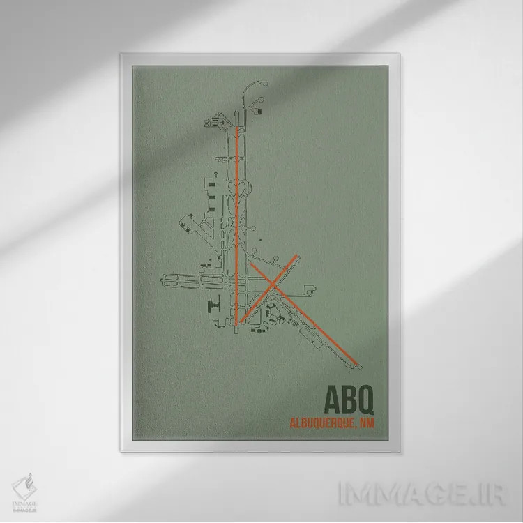 تابلو دکوراتیو آلبوکرکی اثر ۰۸ لفت - نمای قابدار سفید