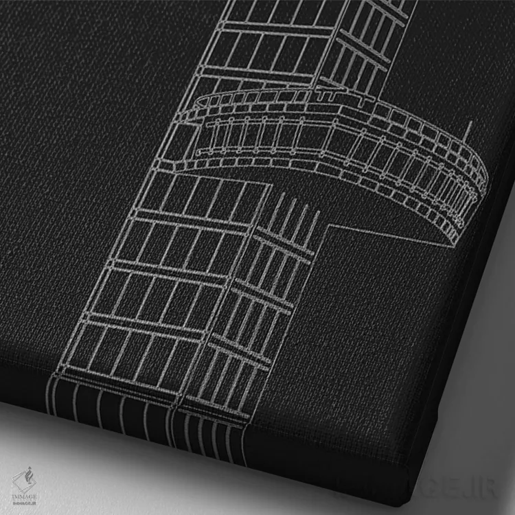 تابلو دکوراتیو نیویورک اثر ۰۸ لفت - نمای نزدیک بافت بوم