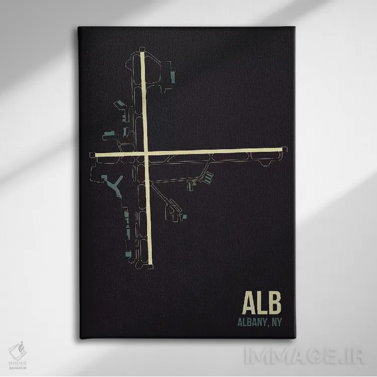 تابلو دکوراتیو آلبانی اثر ۰۸ لفت - نمای روبهرو روی دیوار