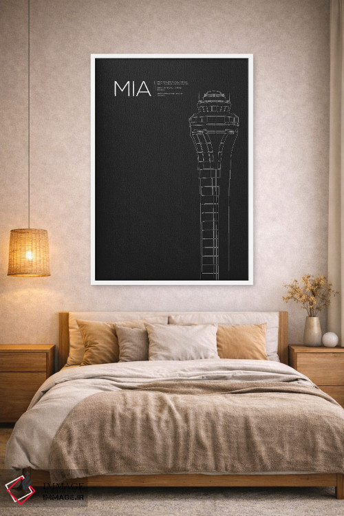 تابلو دکوراتیو میامی اثر ۰۸ لفت - D1W