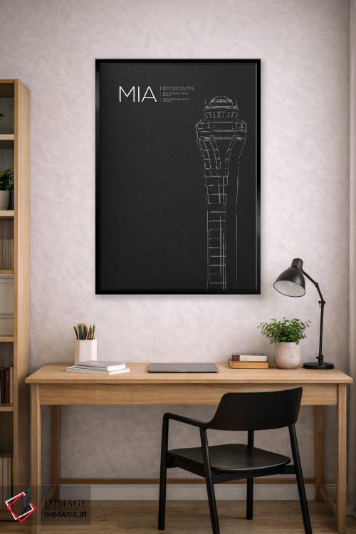 تابلو دکوراتیو میامی اثر ۰۸ لفت - D3B