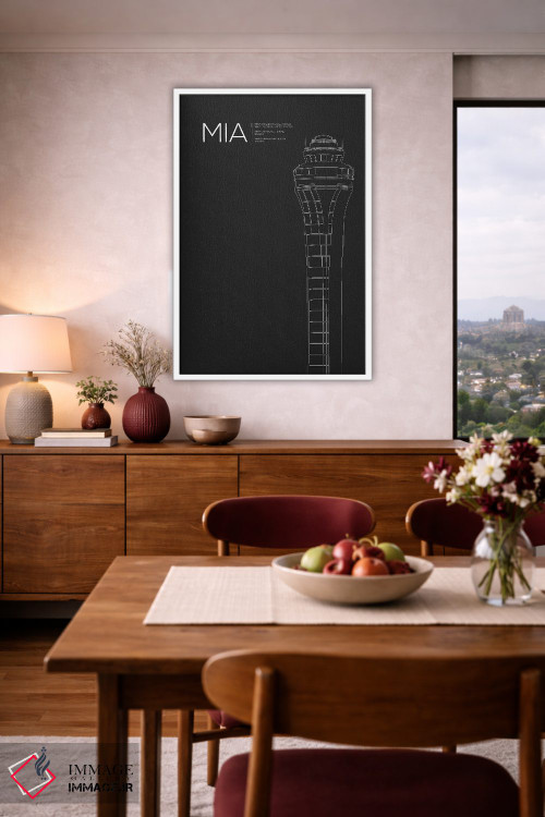 تابلو دکوراتیو میامی اثر ۰۸ لفت - D5W