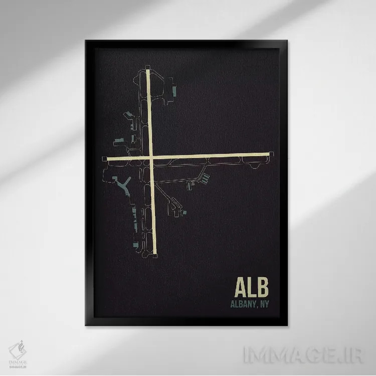 تابلو دکوراتیو آلبانی اثر ۰۸ لفت - نمای قابدار مشکی