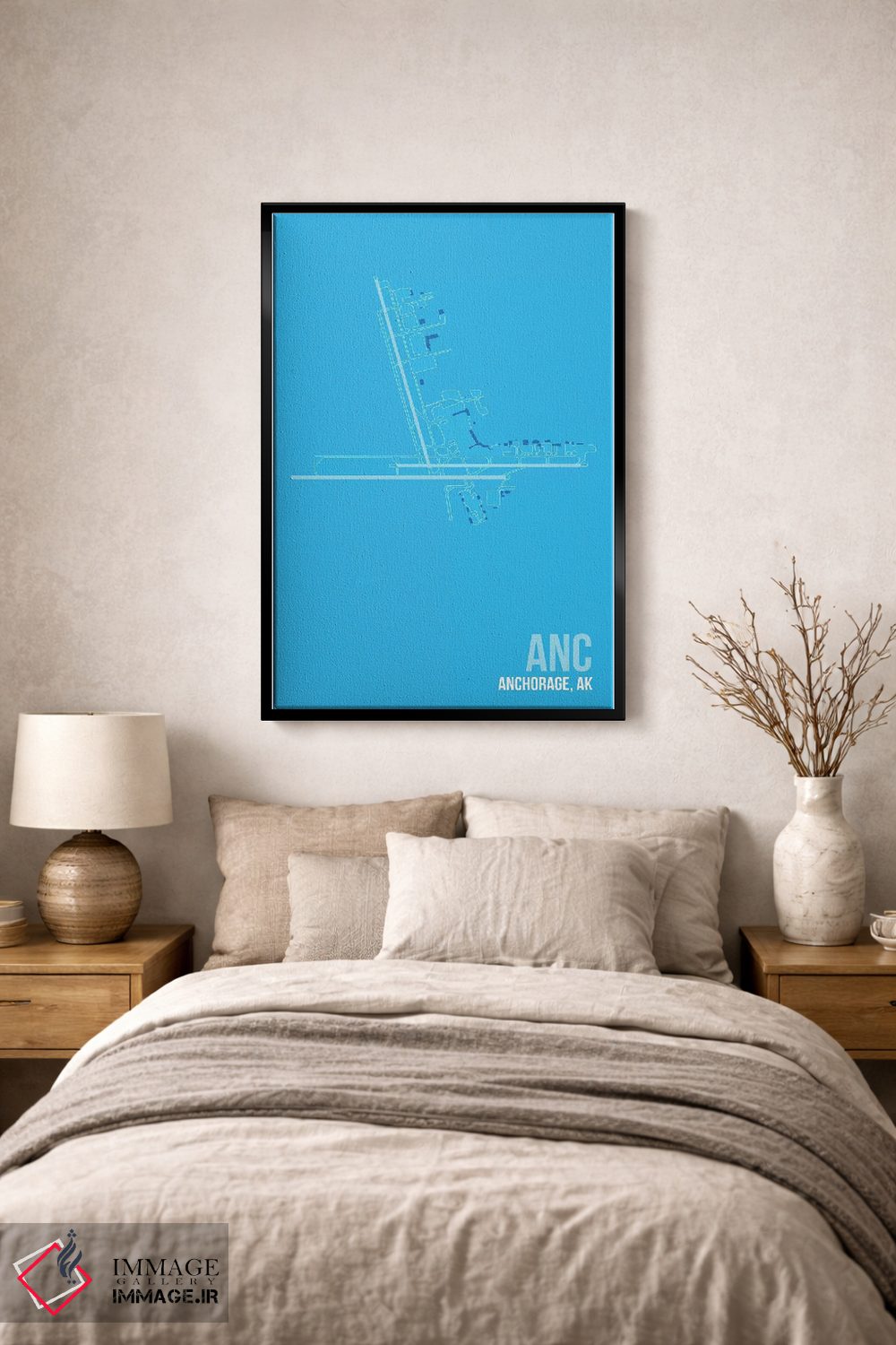 تابلو دکوراتیو آنکوریج اثر ۰۸ لفت - D2B