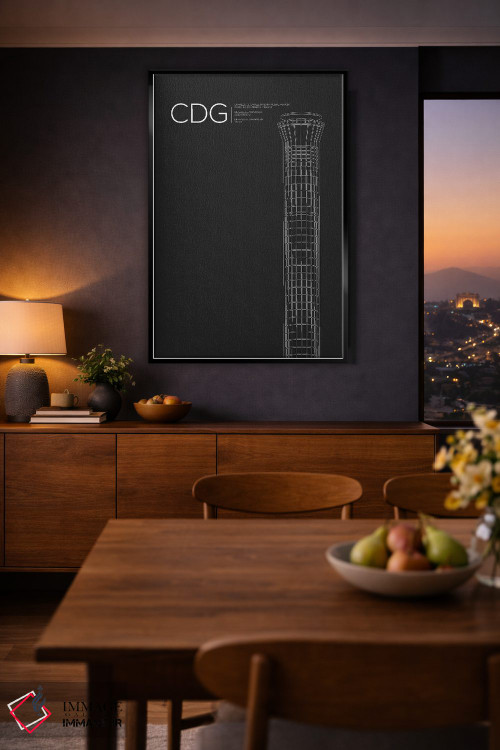 تابلو دکوراتیو برج مراقبت پاریس اثر ۰۸ لفت - D3B