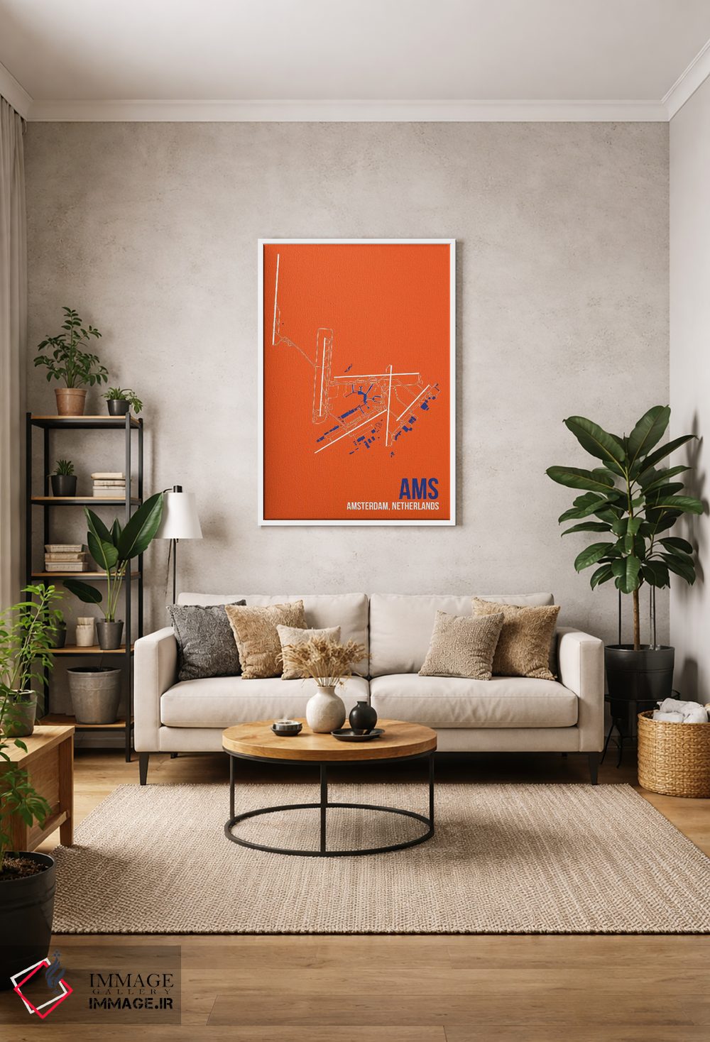 تابلو دکوراتیو آمستردام اثر ۰۸ لفت - D1W