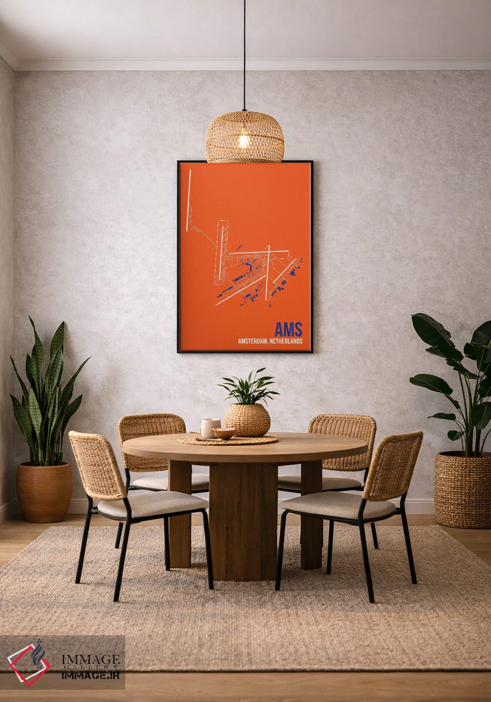 تابلو دکوراتیو آمستردام اثر ۰۸ لفت - D4B
