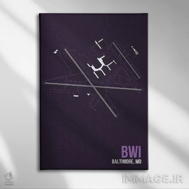 تابلو دکوراتیو بالتیمور-واشینگتن اثر ۰۸ لفت - نمای روبهرو روی دیوار