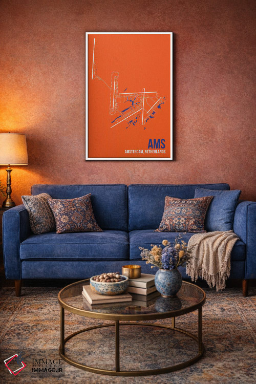 تابلو دکوراتیو آمستردام اثر ۰۸ لفت - D2W