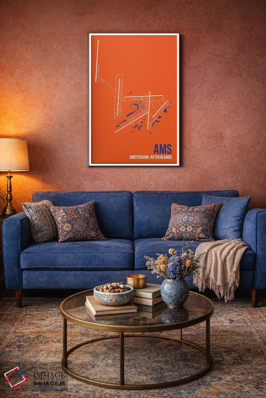 تابلو دکوراتیو آمستردام اثر ۰۸ لفت - D2W