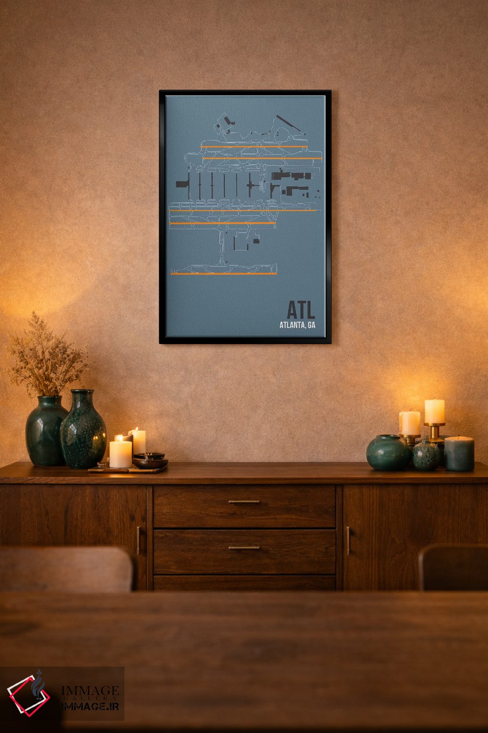 تابلو دکوراتیو آتلانتا اثر ۰۸ لفت - D3B