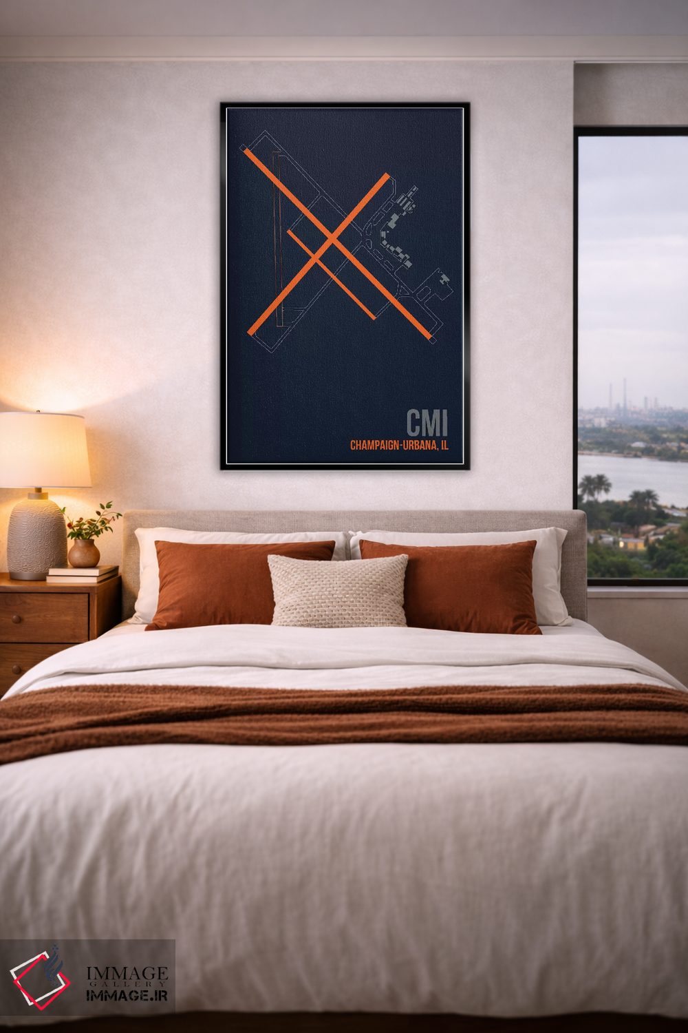 تابلو دکوراتیو شامپین-اوربانا اثر ۰۸ لفت - D5B