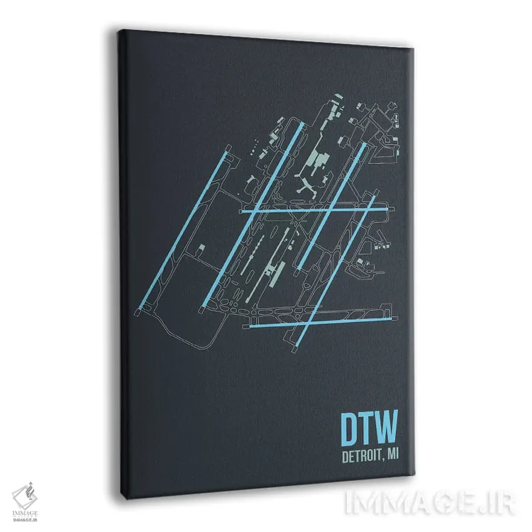 تابلو دکوراتیو دیترویت متروپولیتن اثر ۰۸ لفت - نمای پرسپکتیو محصول